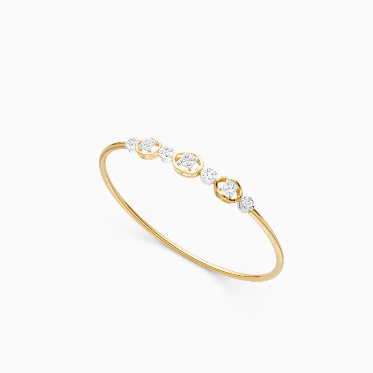 Delicate Triple Charm Diamond Bracelet