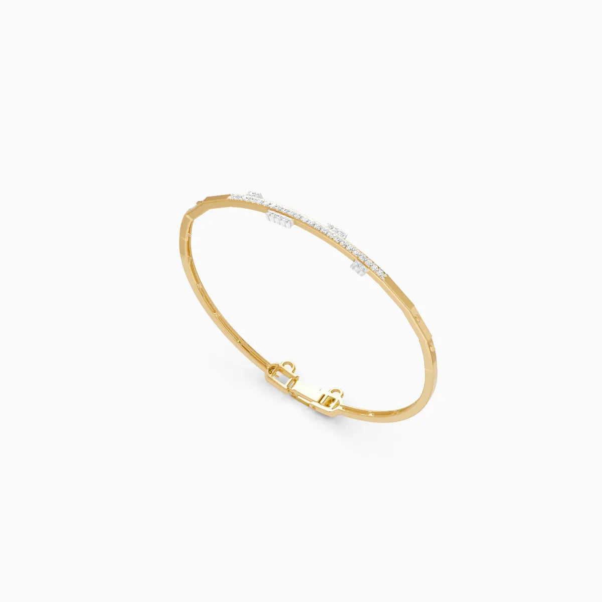 Single Line Light Weight Lab Grown Diamond Bracelet