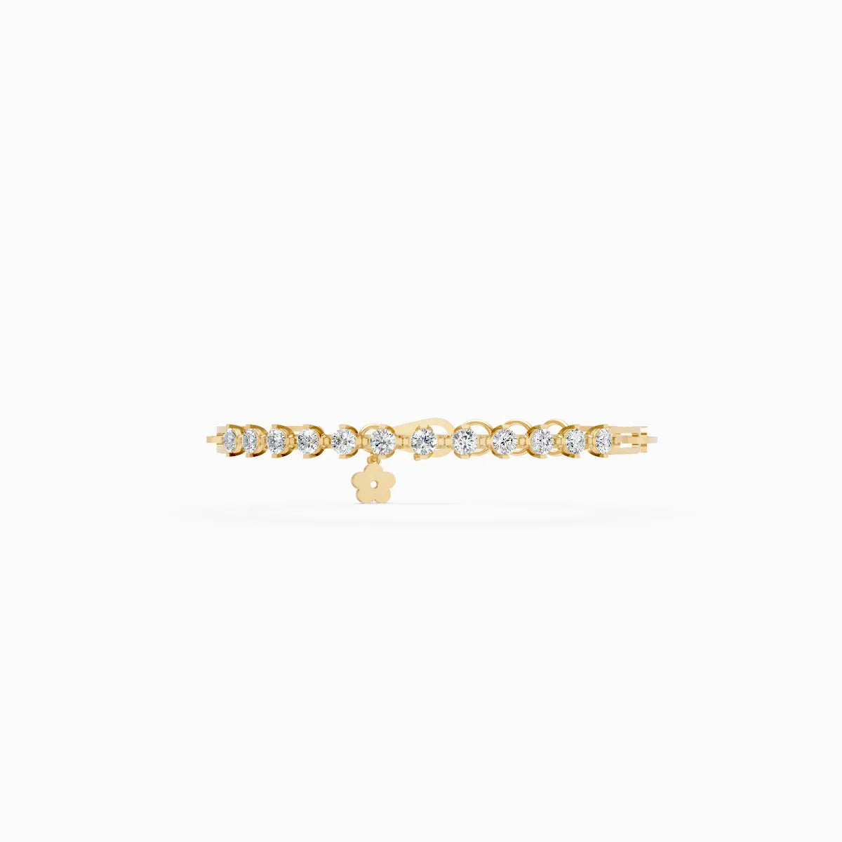 Round Light Weight Tennis Lab Grown Diamond Bracelet
