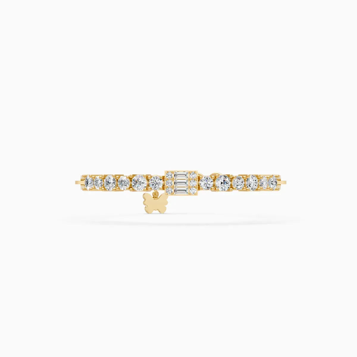Sparkling Line Diamond Chain Bracelet