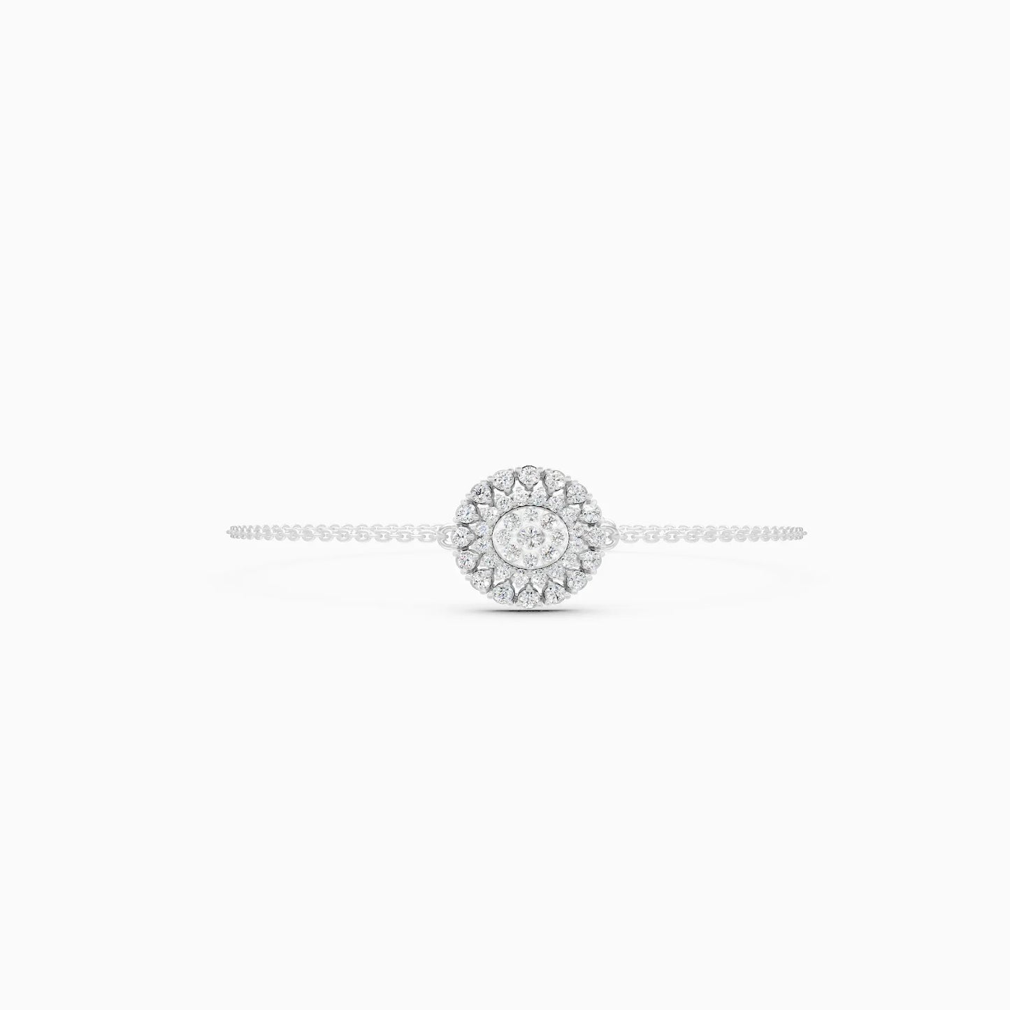 Cluster Lab Grown Diamond Halo Bracelet