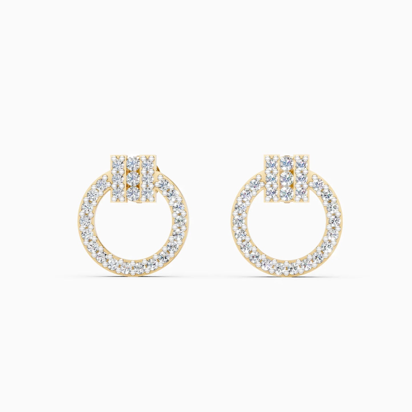 Celeste Circle Lab Grown Diamond Earrings