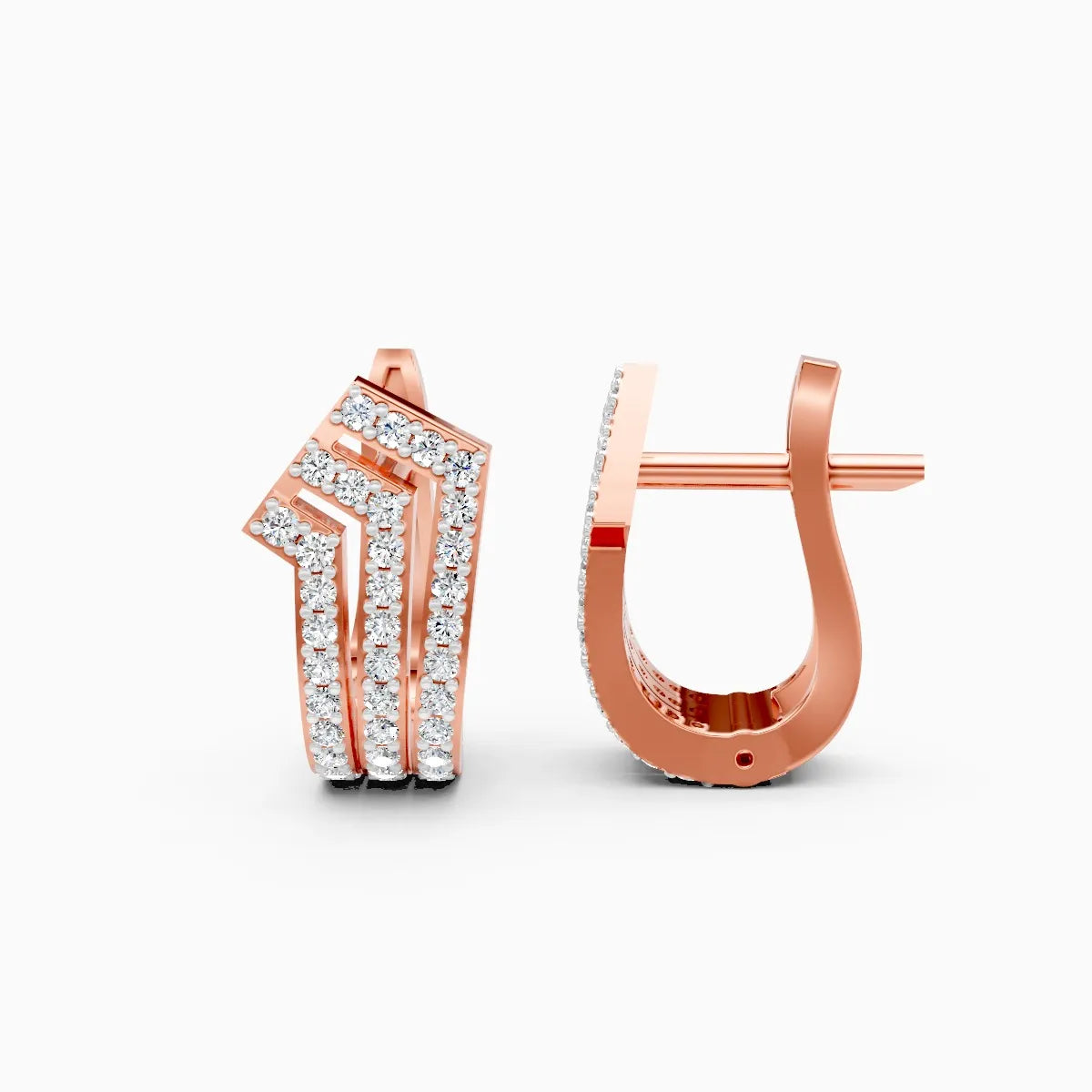 Geometric Multi Bar Lab Grown Diamond Earrings