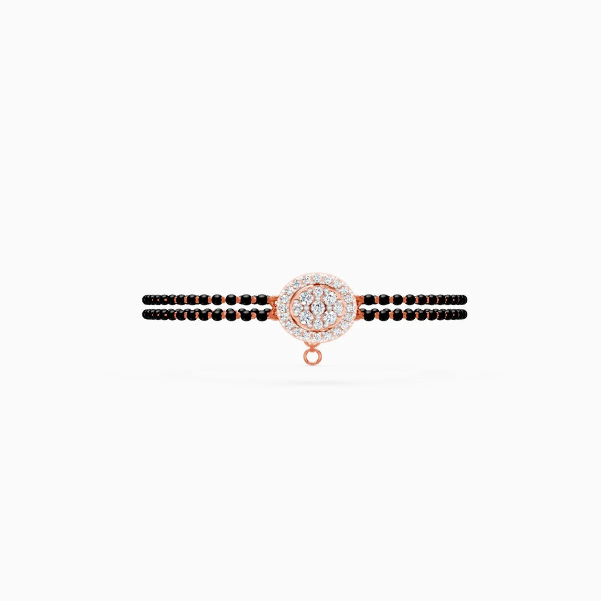 Circular Motif Lab Grown Diamond Mangalsutra Bracelet