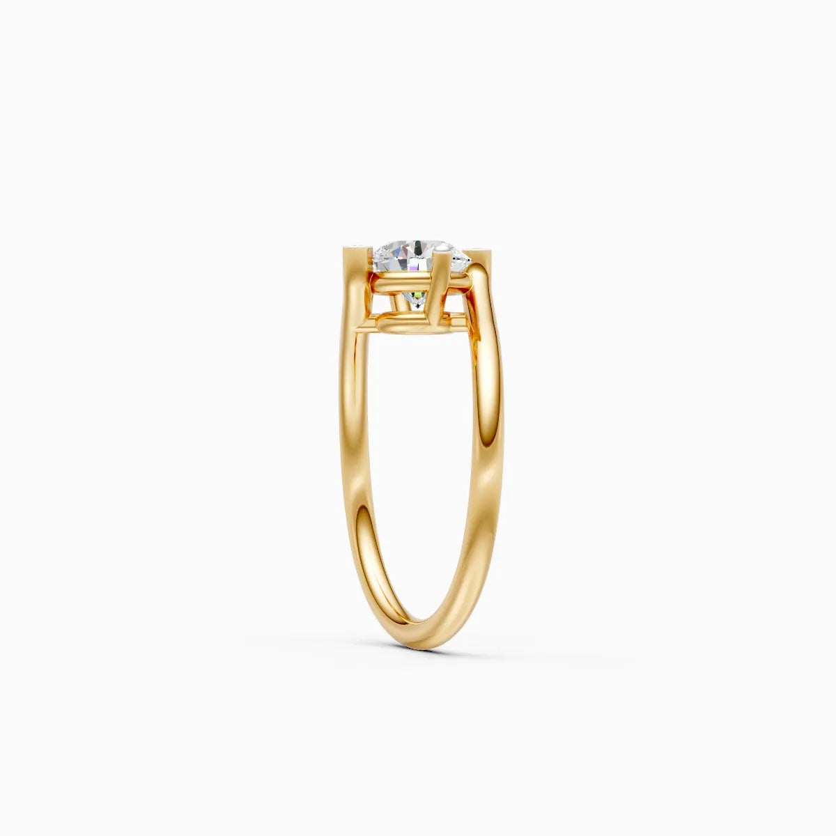 Classic Design Slim Band Solitaire Ring