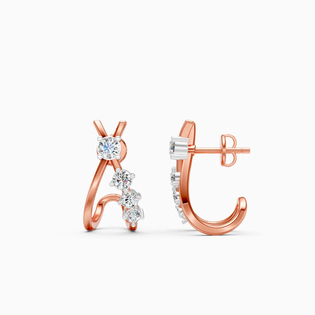 Grace Curve Lab Grown Diamond Earrings