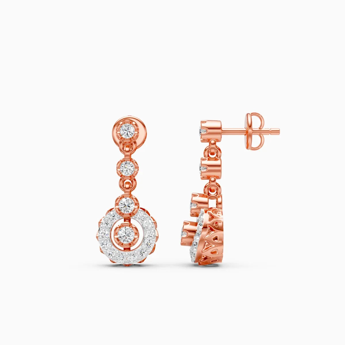 Halo Bloom Drop Earrings