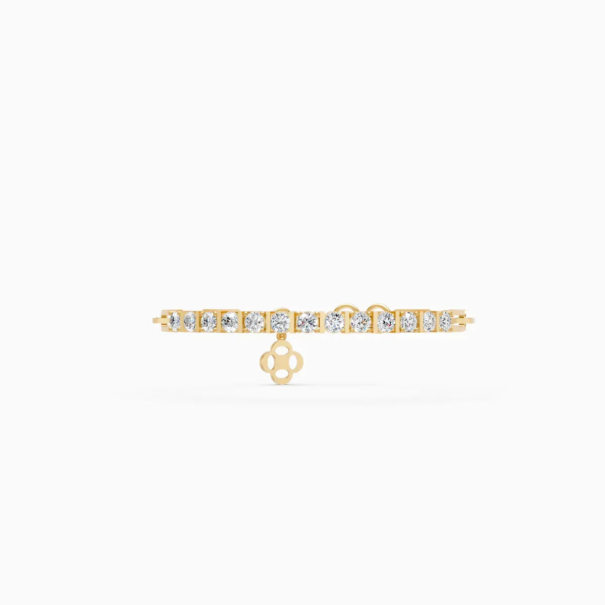 Round lab Diamond Gold Bracelet