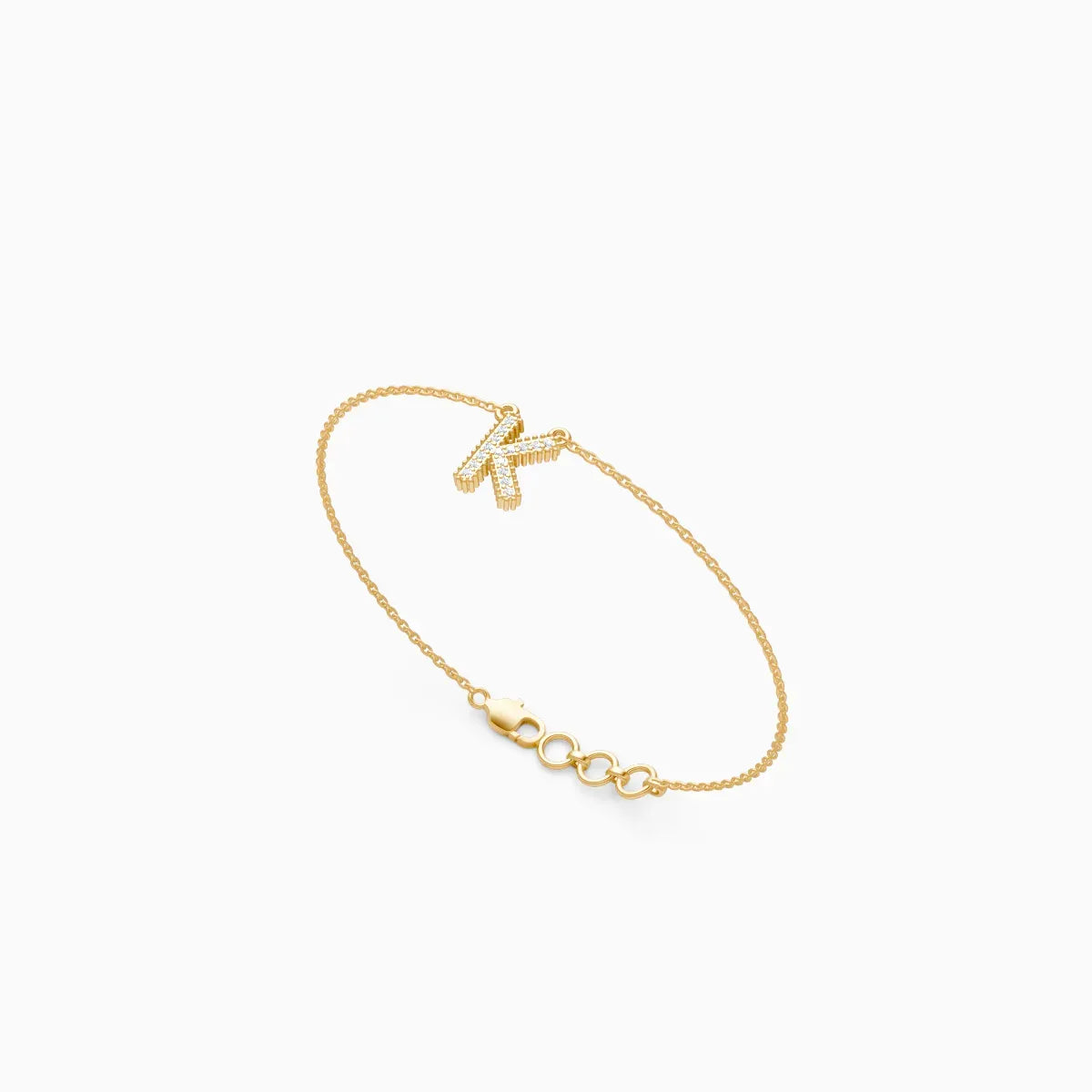 K Custom Name Lab Diamond Bracelet