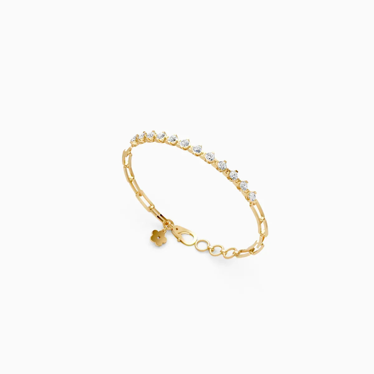 Round Light Weight Tennis Lab Grown Diamond Bracelet