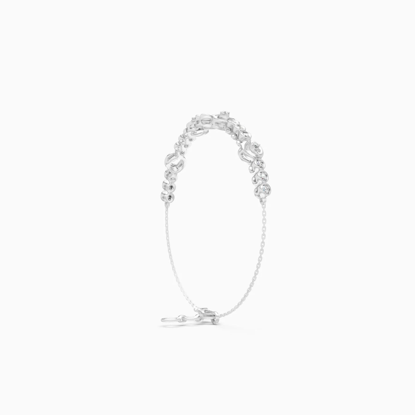 Cluster Flower Lab Grown Diamond Bracelet