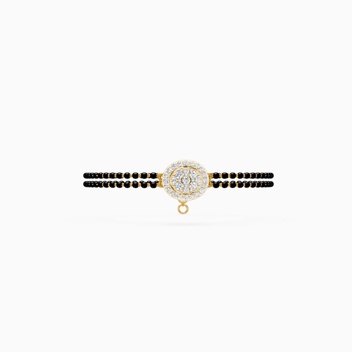 Circular Motif Lab Grown Diamond Mangalsutra Bracelet