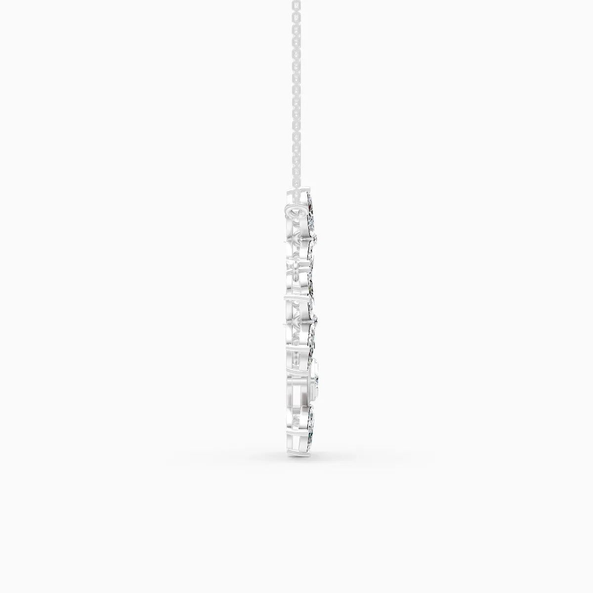Floral Marquise Lab Grown Diamond Necklace