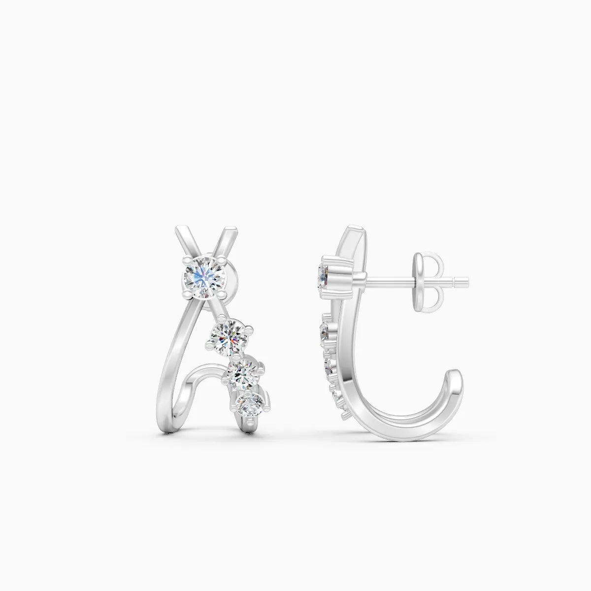 Grace Curve Lab Grown Diamond Earrings