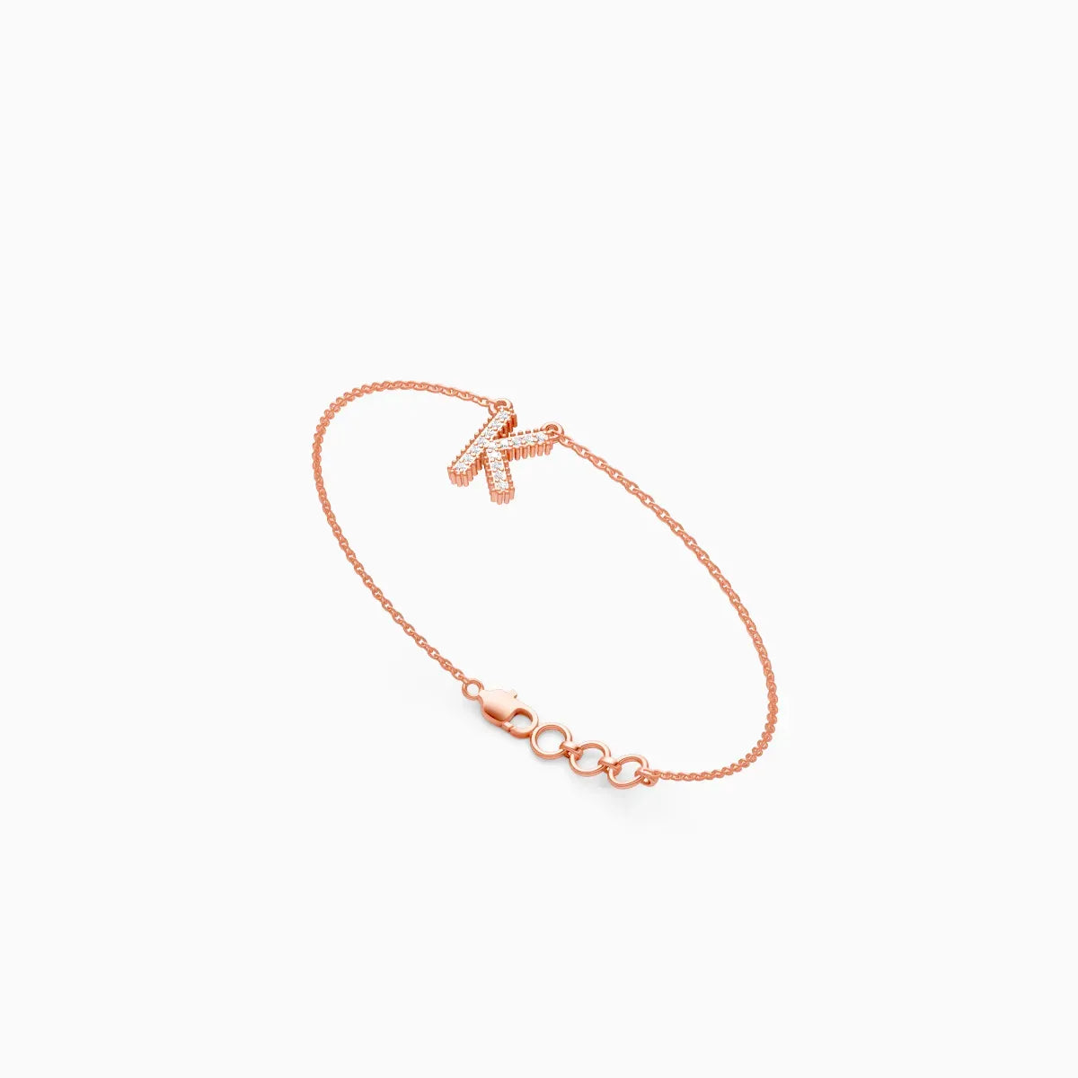 K Custom Name Lab Diamond Bracelet