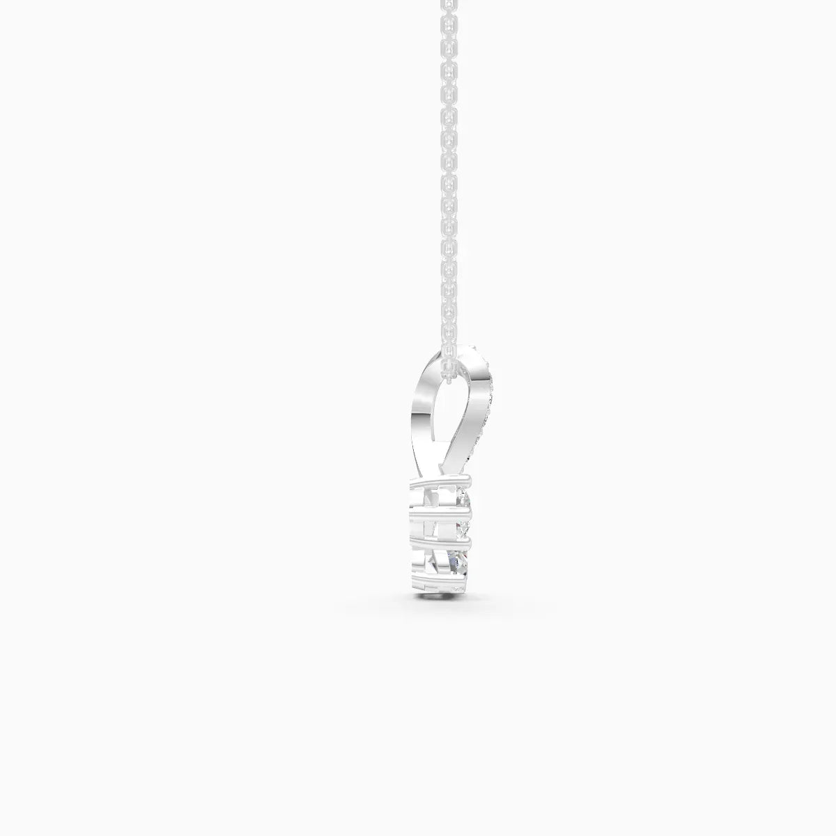 Two Stone Lab Diamond Gold Pendant