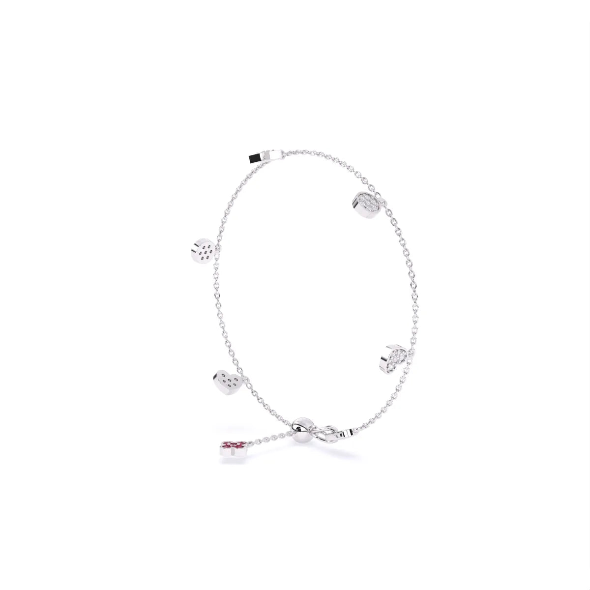 Multi Stone Hanging Lab Diamond Bracelet