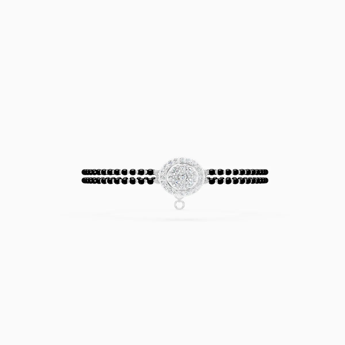 Circular Motif Lab Grown Diamond Mangalsutra Bracelet