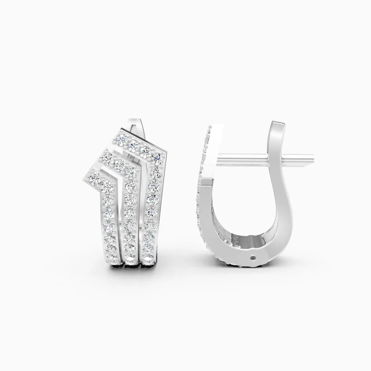 Geometric Multi Bar Lab Grown Diamond Earrings