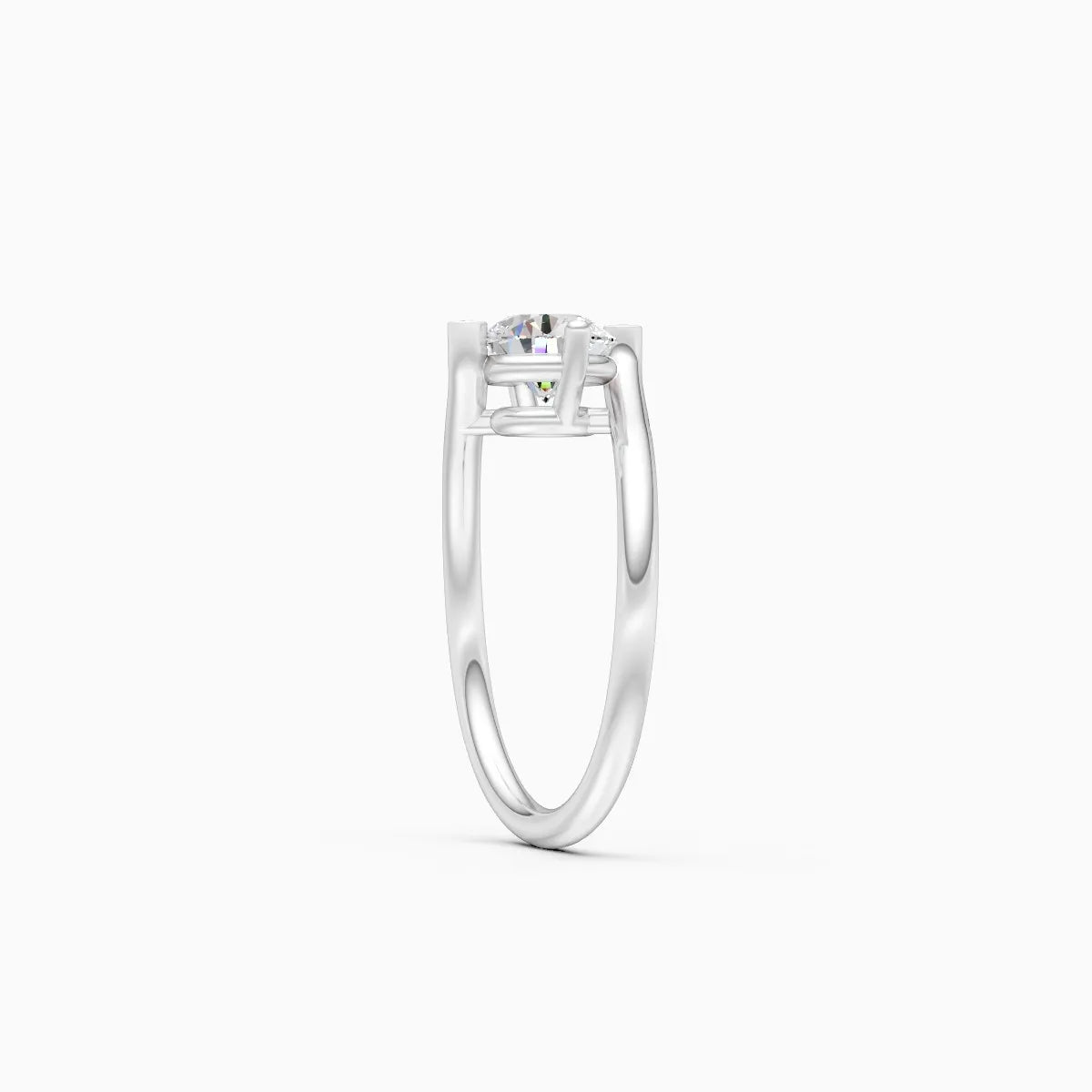 Classic Design Slim Band Solitaire Ring