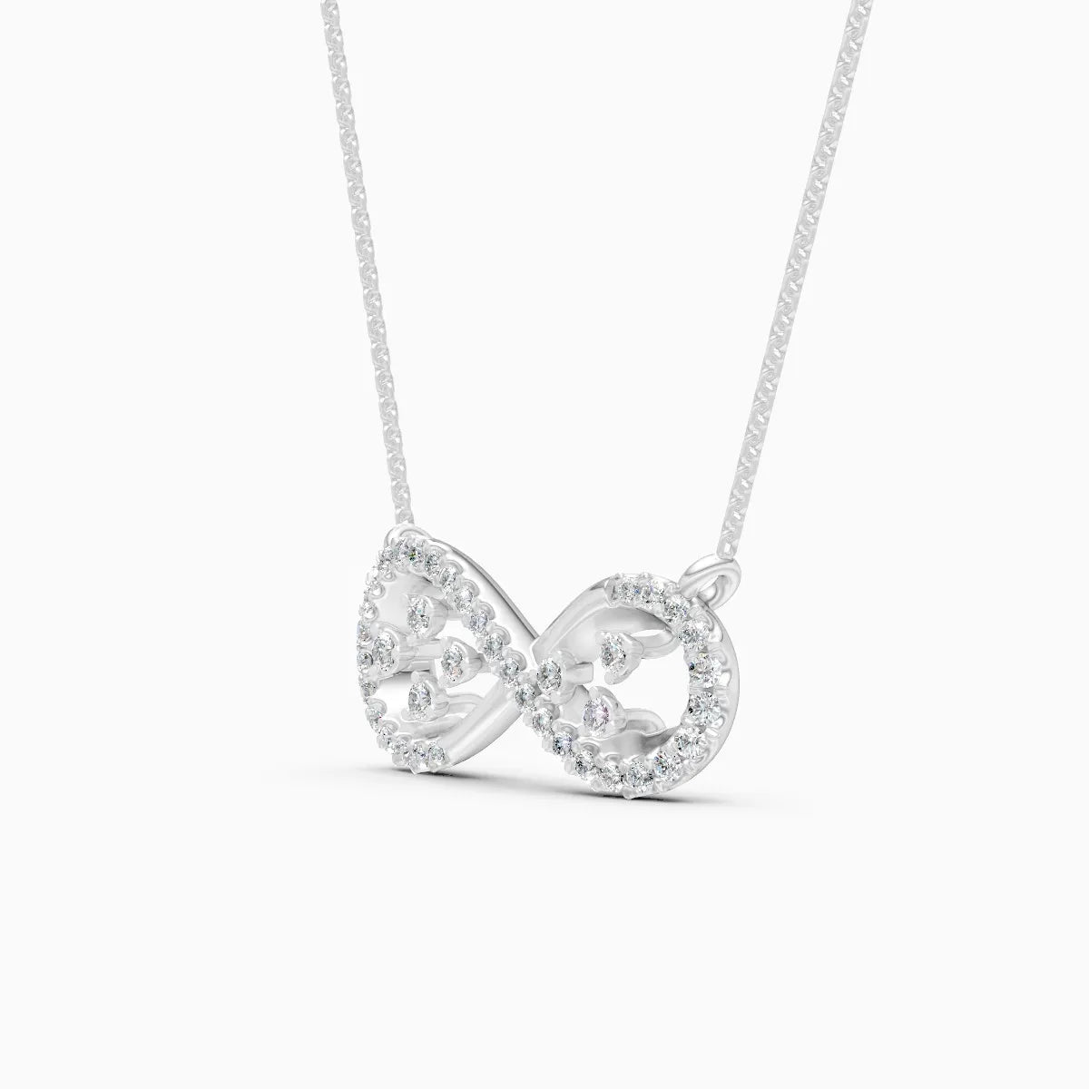 Infinity Embrace Delicate Diamond Necklace