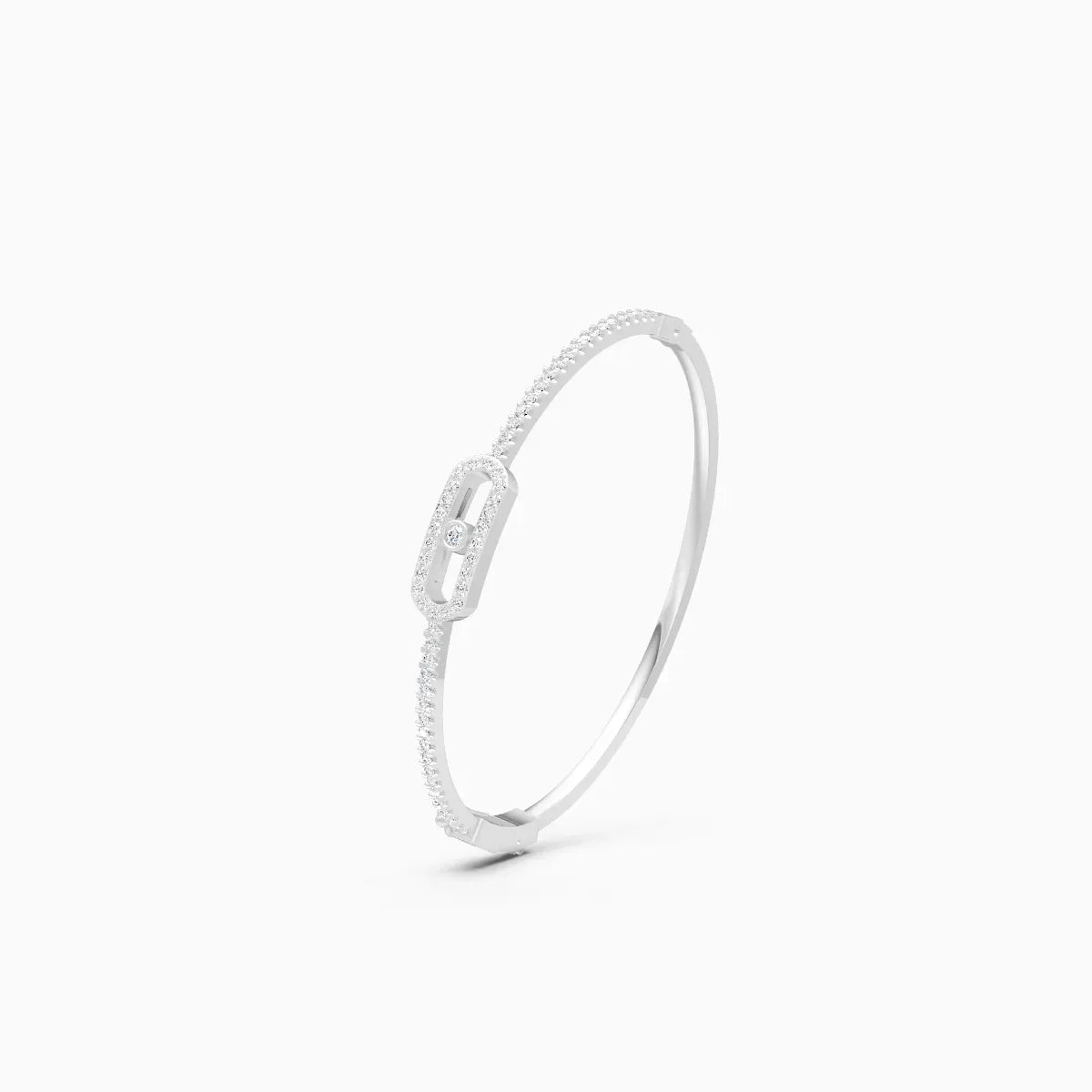 Sleek And Stylish Kada Style Diamond Bracelet