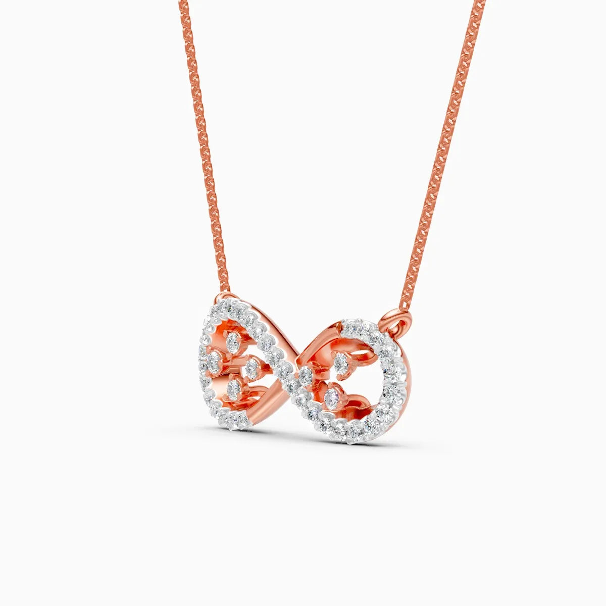 Infinity Embrace Delicate Diamond Necklace