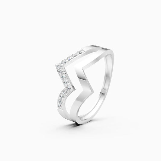 Dual Chevron Diamond Band