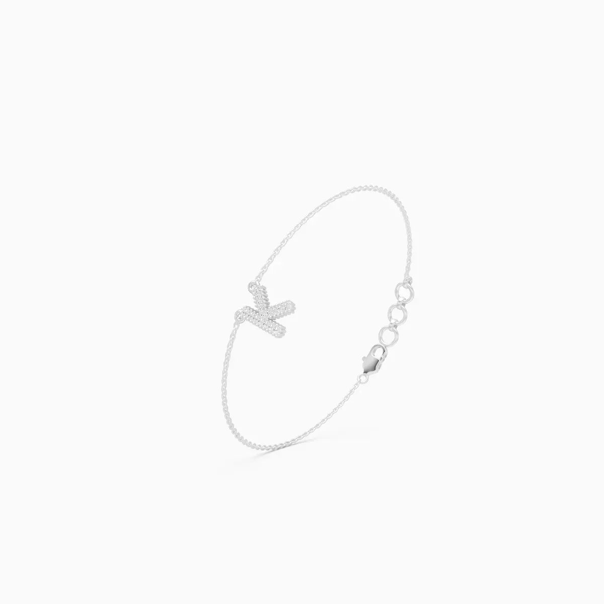 K Custom Name Lab Diamond Bracelet