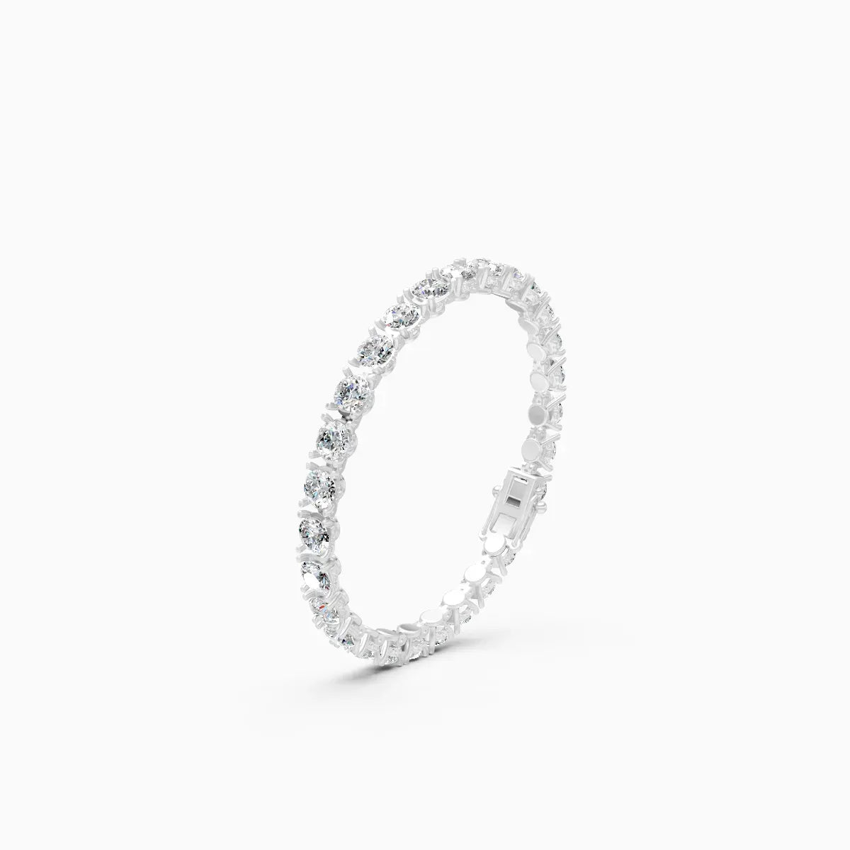 Round Solitaire Diamond Tennis Bracelet