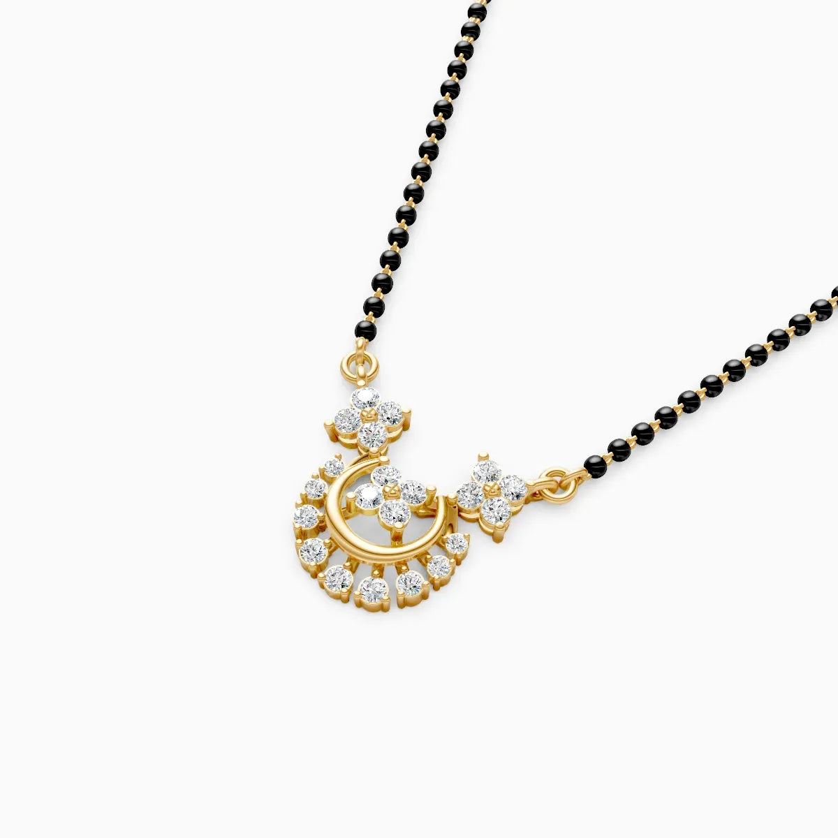 Round Lab Grown Diamond Bridal Mangalsutra