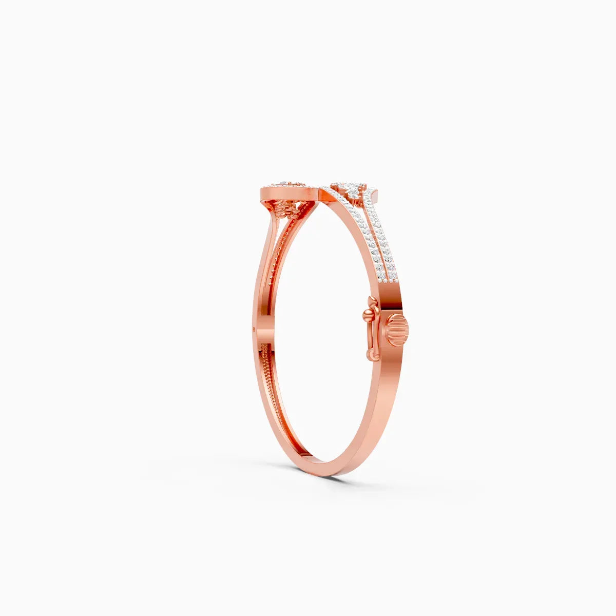 Stylish Leaf Shape Lab Diamond Bracelet