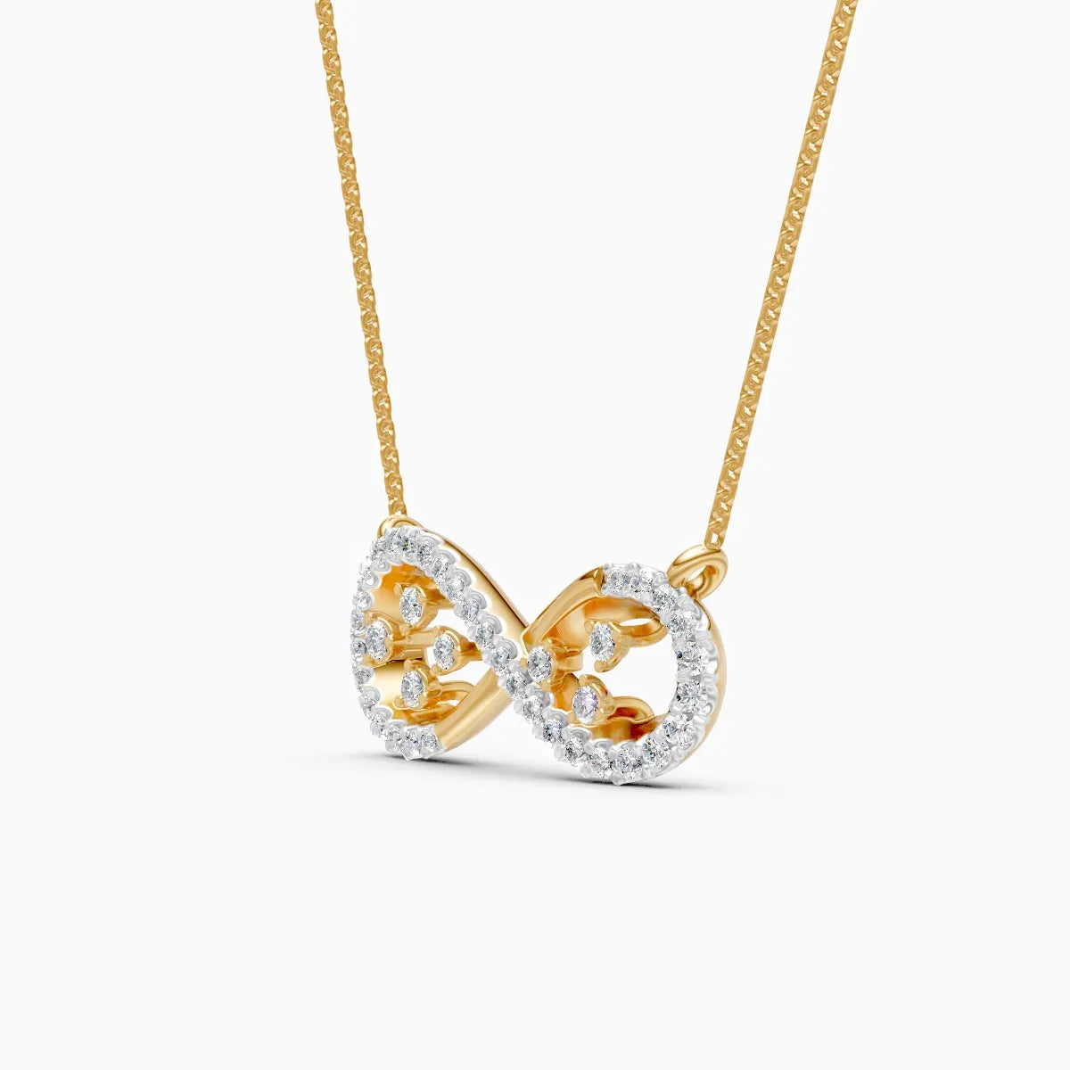 Infinity Embrace Delicate Diamond Necklace