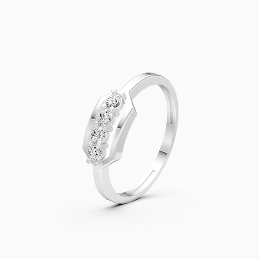 Diamond Row Bar Ring